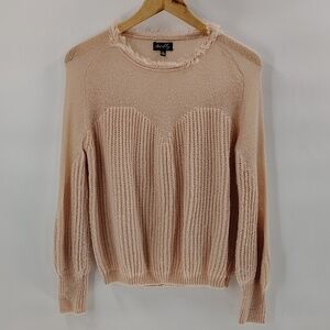 Dee Elly Light Pink Knit Sweater Small